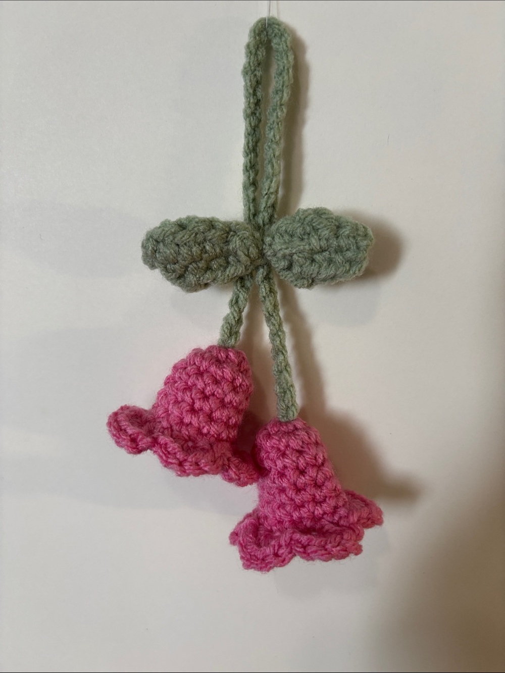 Lily of the Valley Handmade Crochet Keychain